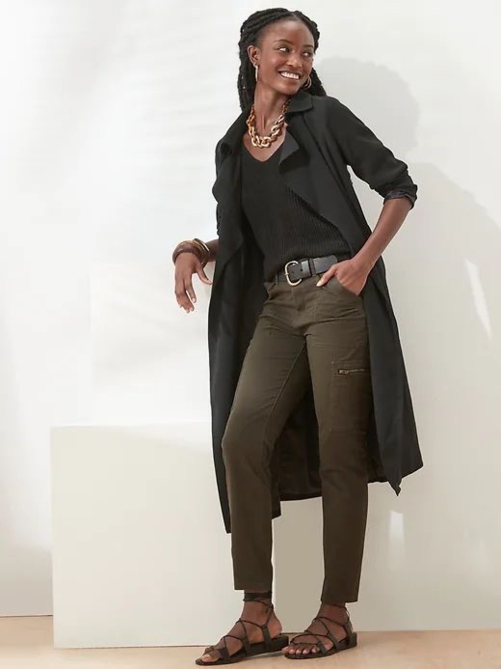 Banana Republic High-Rise Utility Zip Pocket Skinny Pants